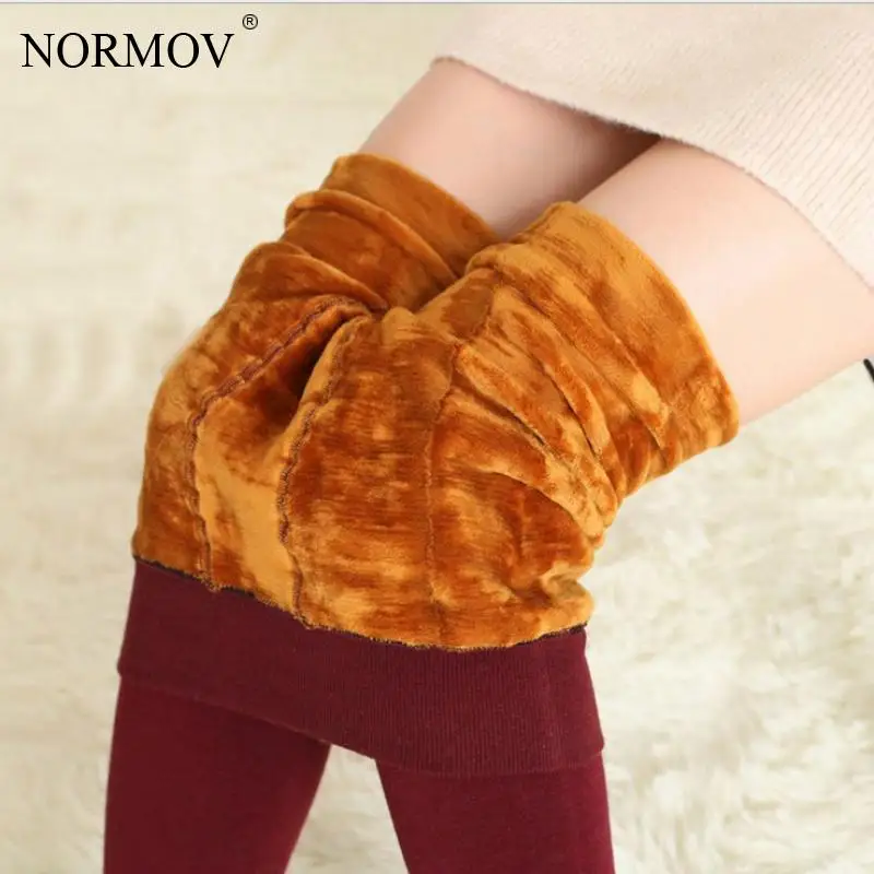 

Теплые колготки NORMOV, женские зимние облегающие бархатные плотные женские колготки, удобные повседневные супер мягкие колготки с золотым ба...