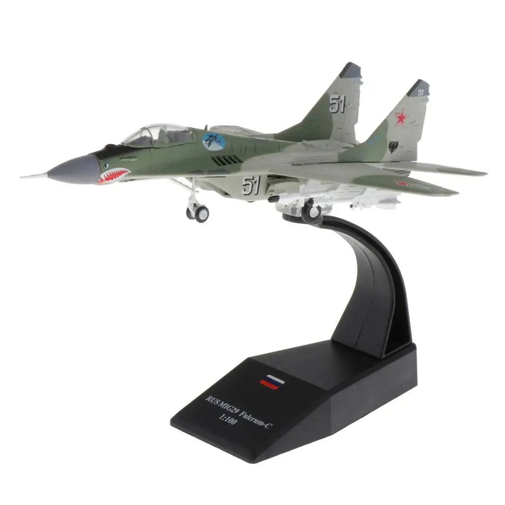 

2x 1/100 MIG-29 Model with Dispaly Stand Collectables Room Ornaments