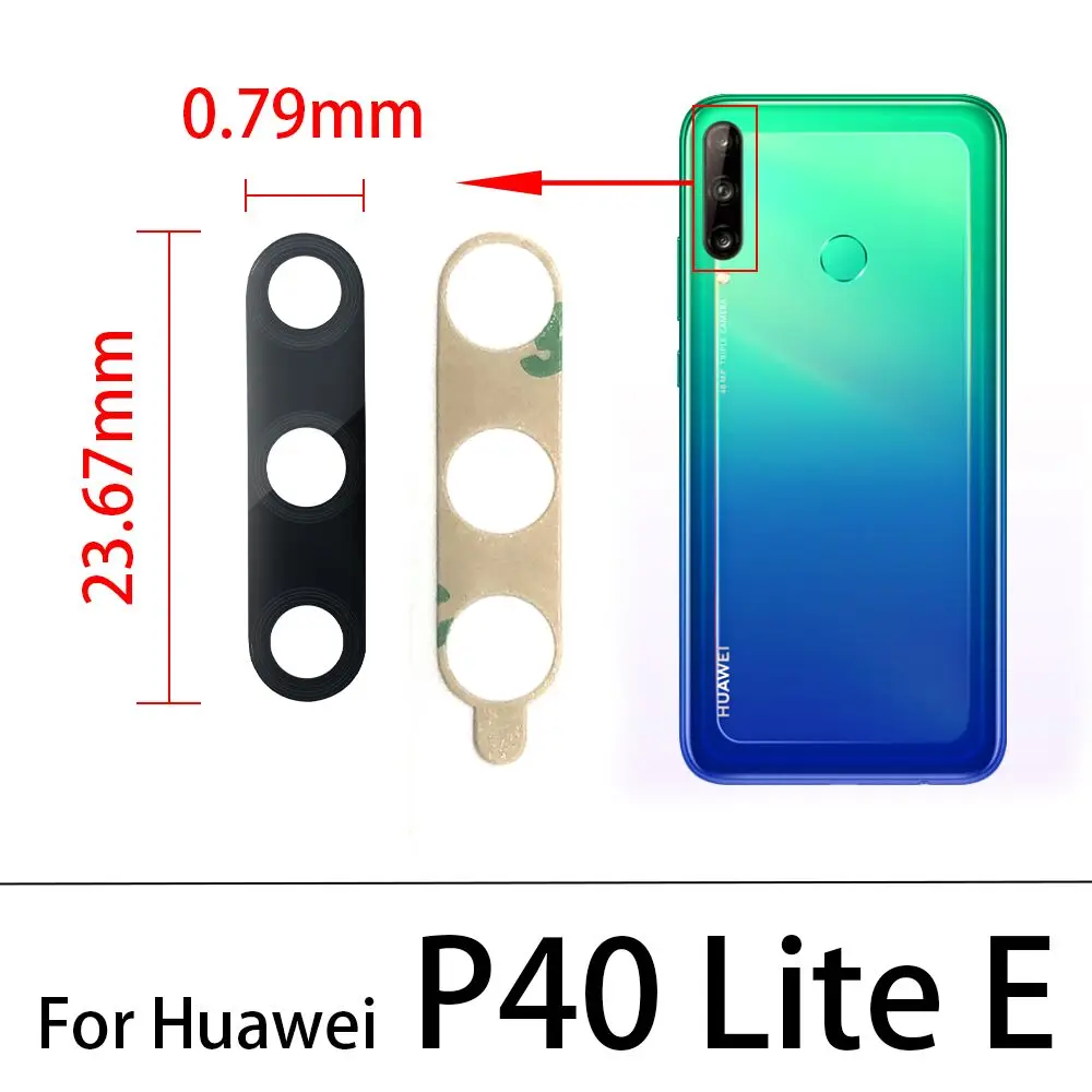 100% стеклянным материалом для Huawei P20 P30 P40 Pro Lite E 5G Задняя крышка объектива камеры