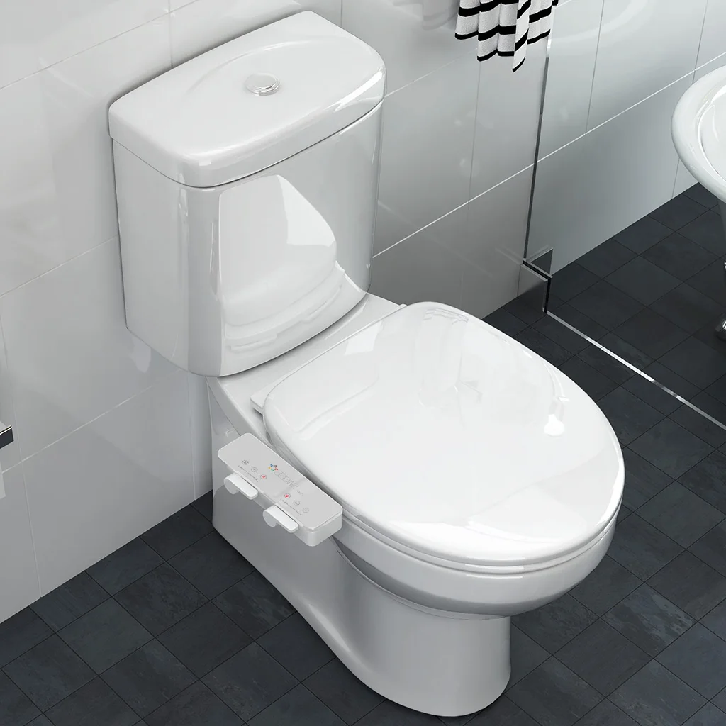 Bidet Atalawa AW321 Slim Non Electric Toilet Seat Attachment Dual Nozzles for Rear &amp Feminine Wash Cold Water Spray | Обустройство