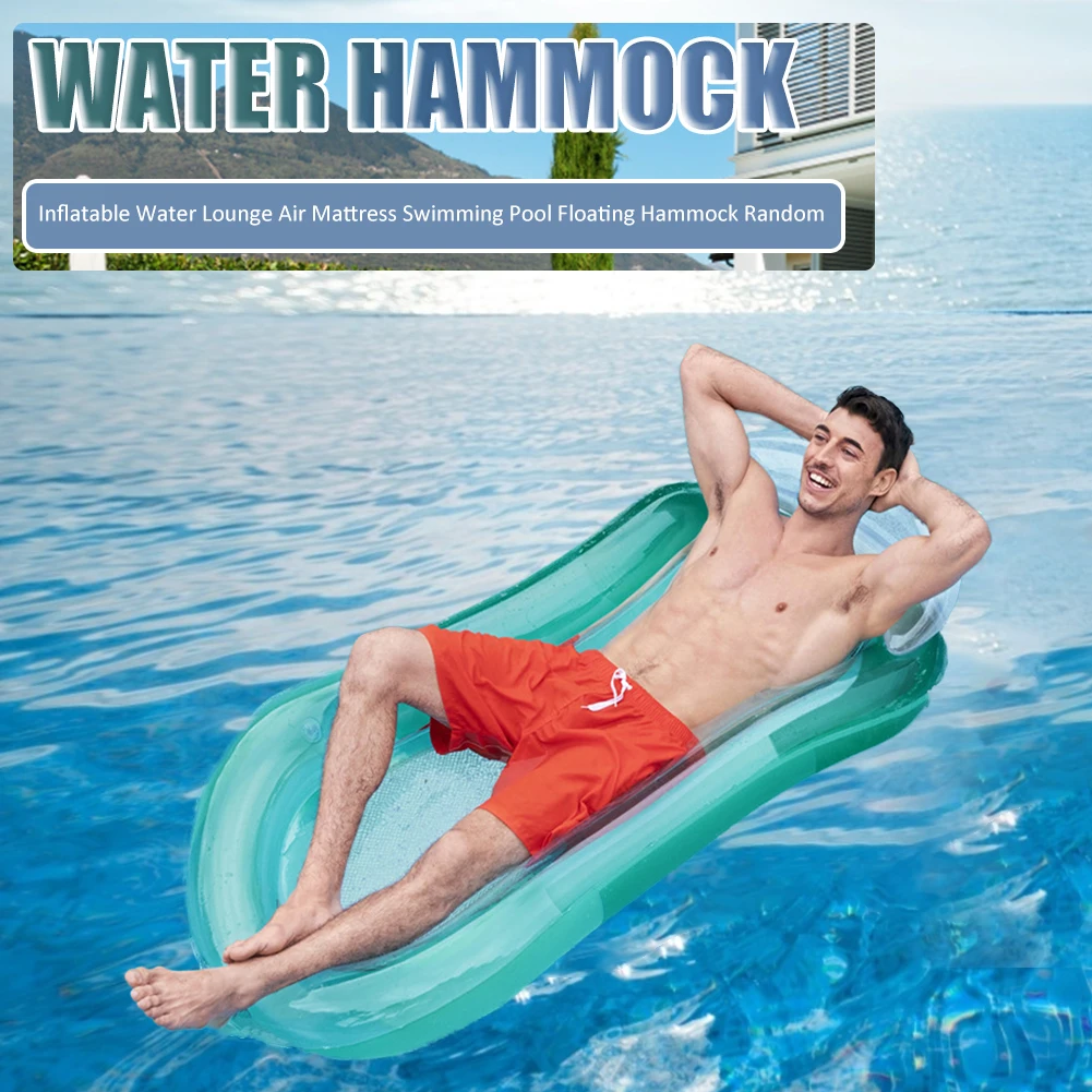 

Pool Rafts Inflatable Ride-ons Water Hammock Pool Air Mattress Recliner Bed Floating Lounge Chair for Summer Swimming Game Toys