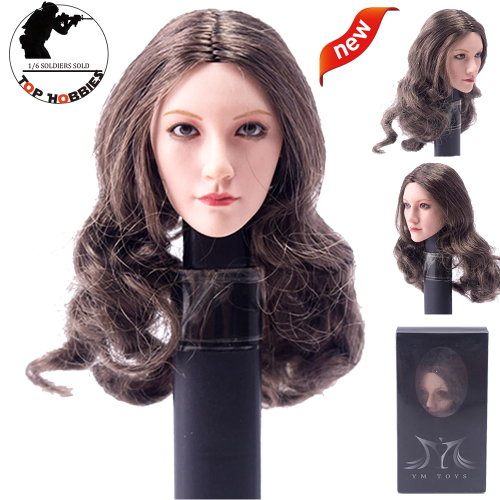 YMTOYS масштаб 1/6 аксессуары линии Hitomi длинные волосы голова Лепка в экшн фигуре