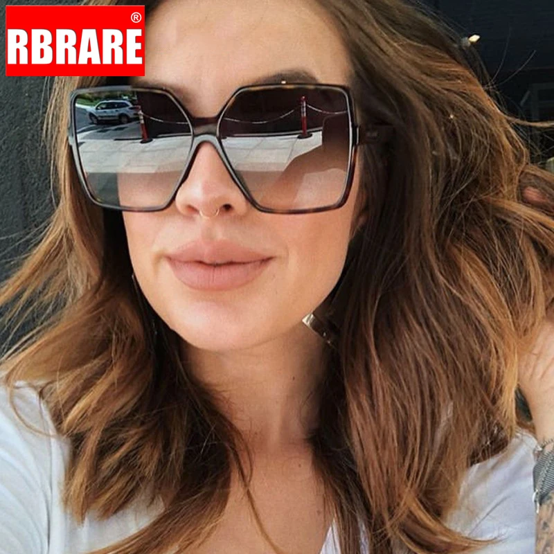 

Мужские и женские очки RBRARE, квадратные солнцезащитные очки большого размера, винтажные, 2021