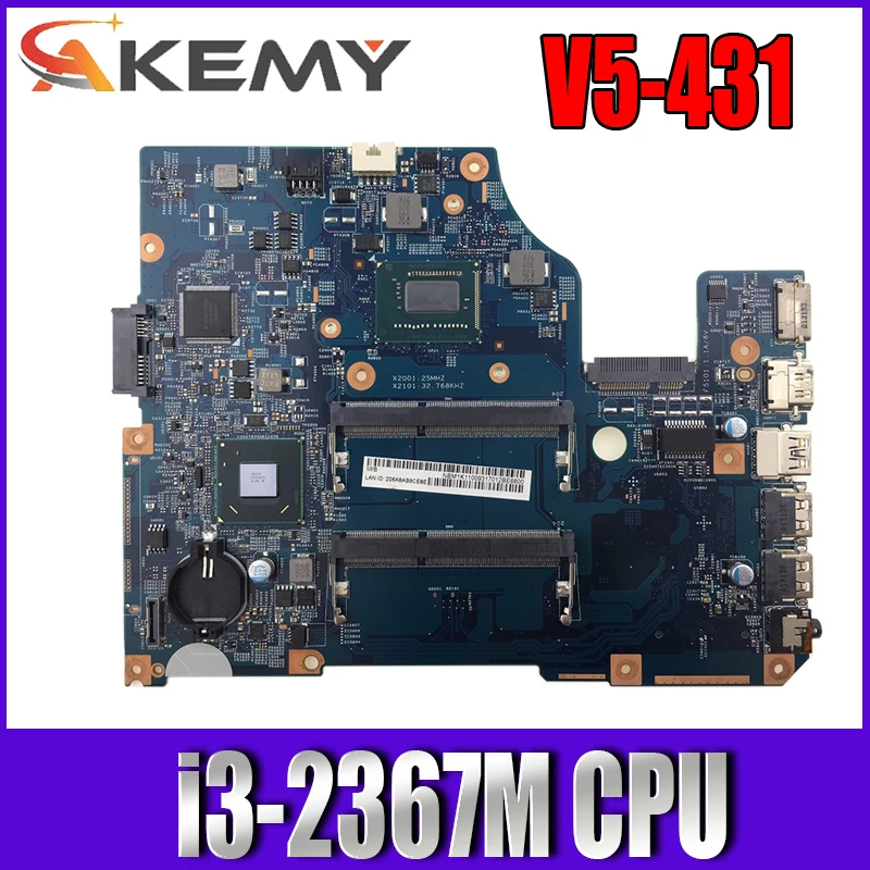 

Akemy 11324-1 48.4VM02.011 motherboard for ACER V5-431 V5-531 V5-571 Laptop motherboard CPU i3 2367M HM76 DDR3 Test OK Mainboard