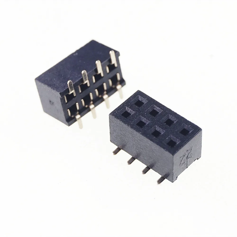 

1000 шт. 2x4 P 8 Pin 2,0 мм штыревой разъем Женский двойной ряд SMT PCB поверхностное крепление SMD оплавление solderable оптом Соответствует rohs, не содержит свинец