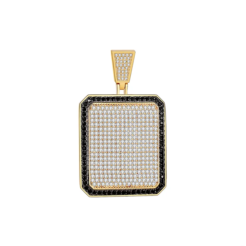 Мужская подвеска покрытая Льдом Из циркона золотого цвета очаровательное