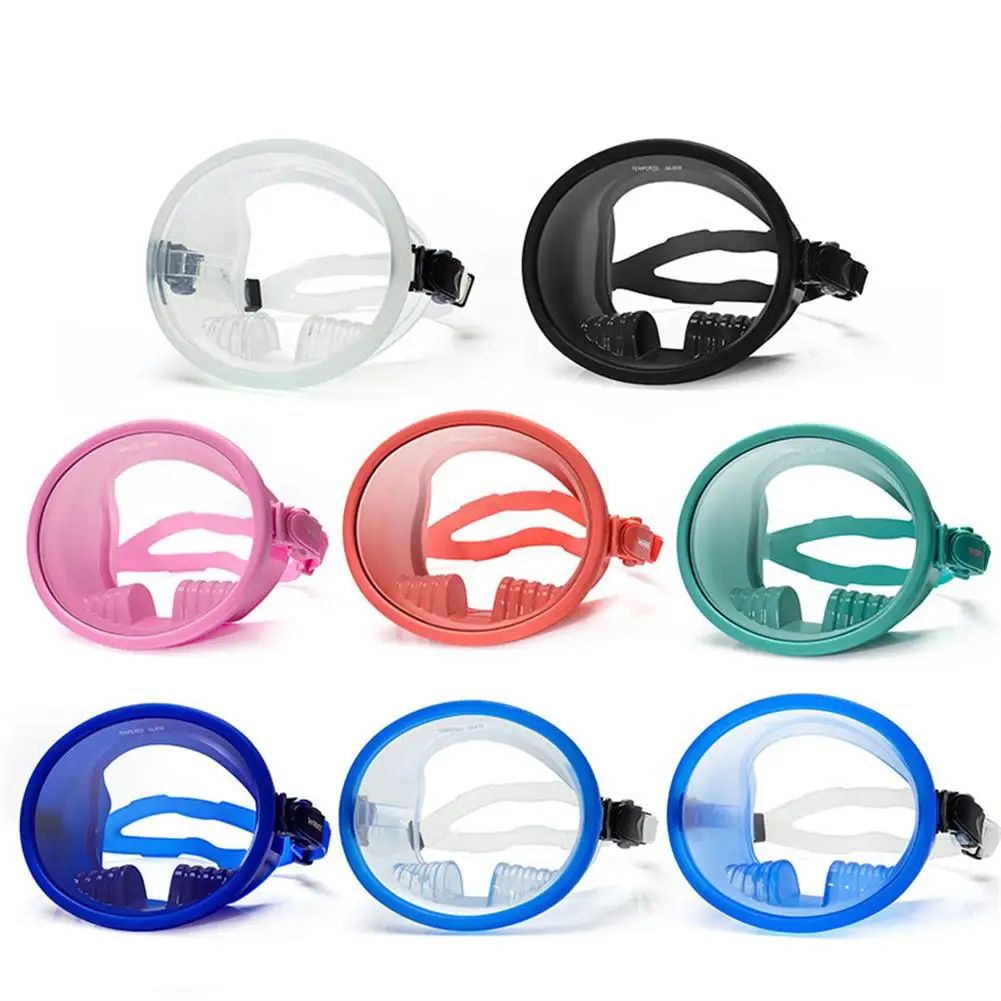 

Silicone Dive Mask Panoramic Wide View Diving Goggles Oval Dive Mask Silicone Fog Free Glass Lens Water Sports Accessories