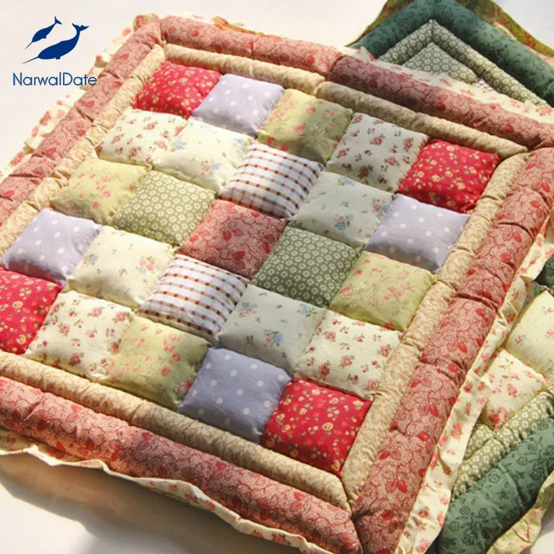 Большой отсек оконная Подушка сшита цветочный татами коврик для туалета