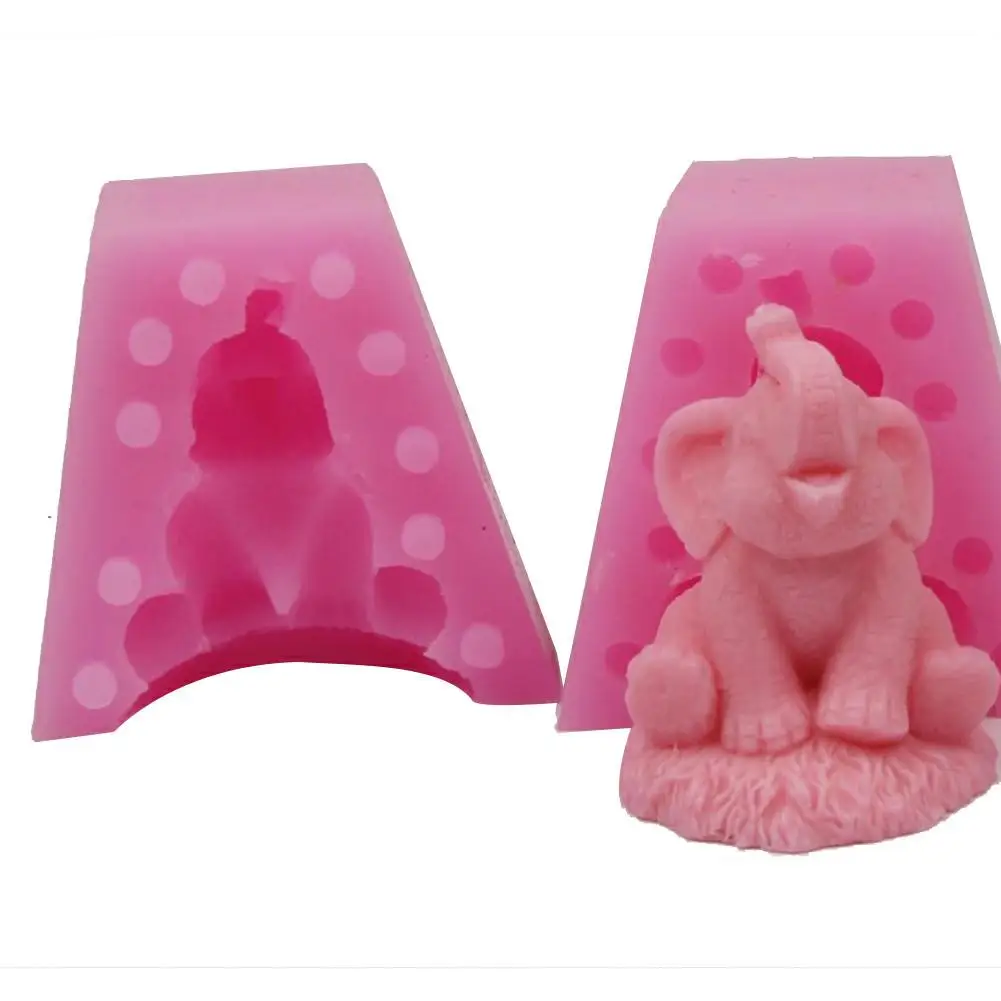 Silicone Mold 3D Elephant Soap Handicraft DIY Cake Decoration Baking Tools For Fondant Chocolate Candles Making |