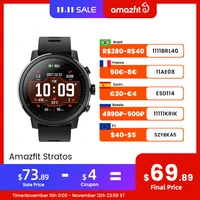 amazfit stratos smartwatch gps smart watch for men calorie count 50m waterproof bluetooth compatible for android ios phone