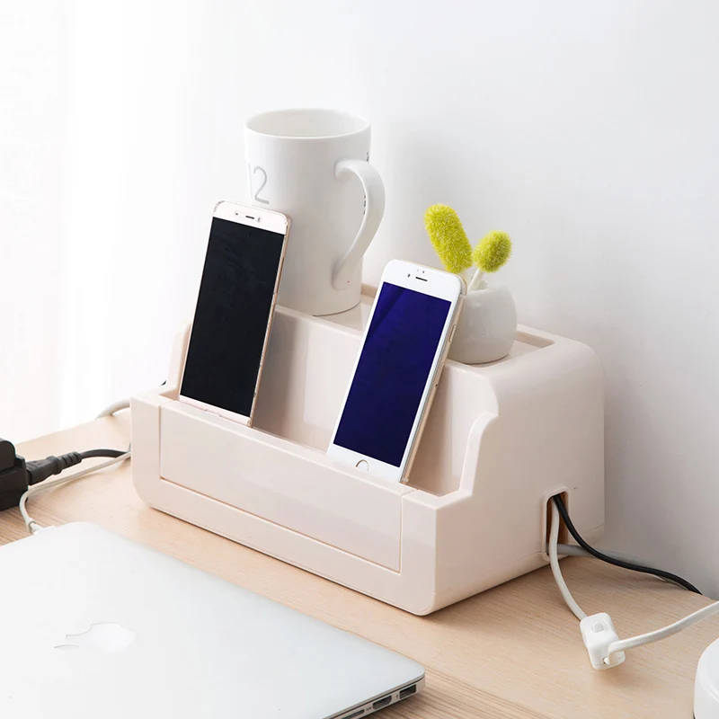 Новинка настольные коробки для розеток и кабелей питания бокс хранения кабеля