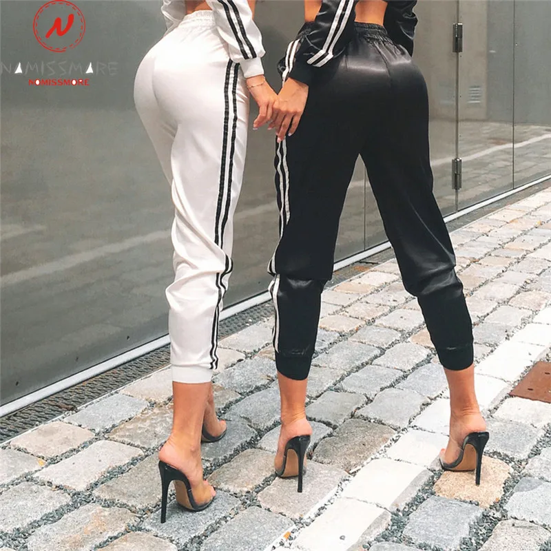 Женские спортивные брюки Сексуальные облегающие с завязками на талии