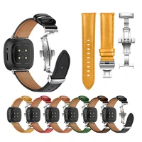 for fitbit versa 3 smart watch leather strap replacement for fitbit versa 3 for fitbit sense smart watch bracelet strap