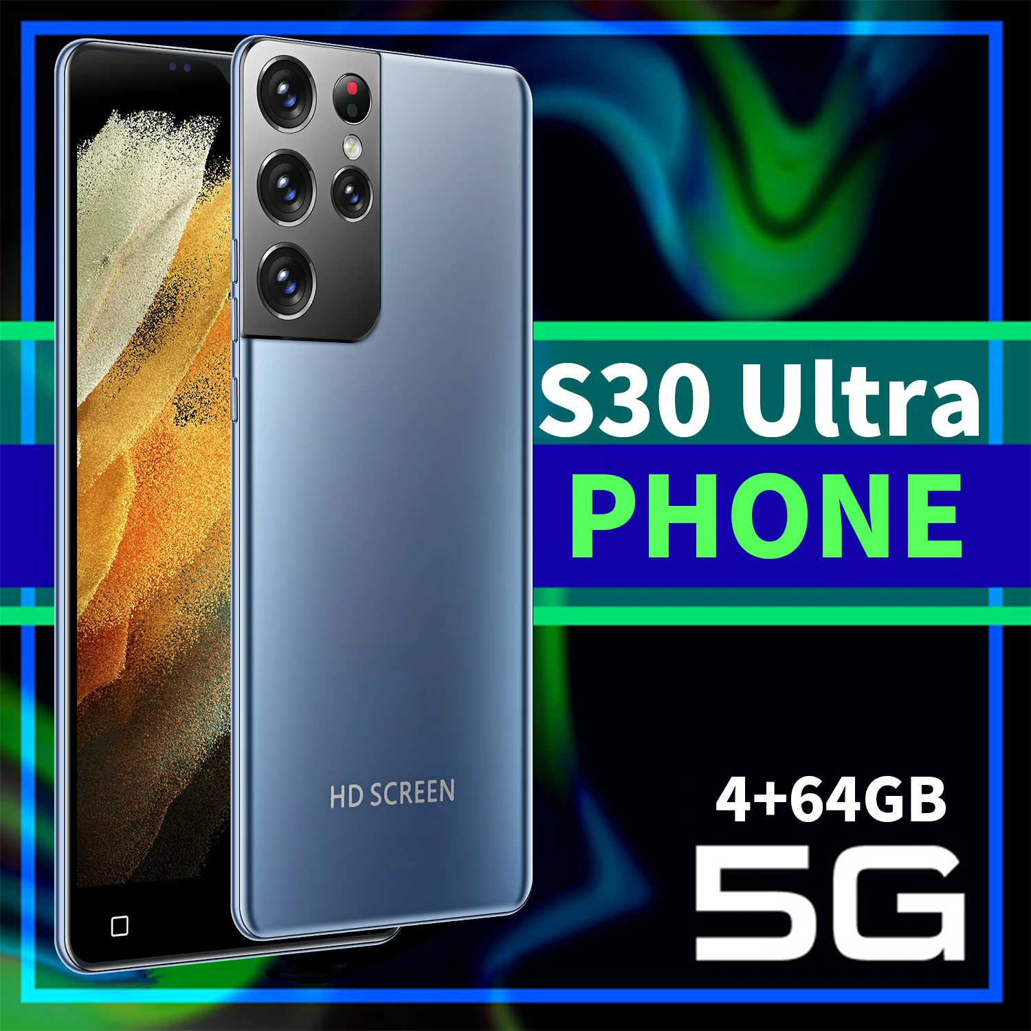 

Global Version Smartphone Realme S30 Ultra 5.0Inch 4GB+64GB Android 10 Core 4G 5G 3800mah 16MP+24MP MTK6899 Telephone Celulares