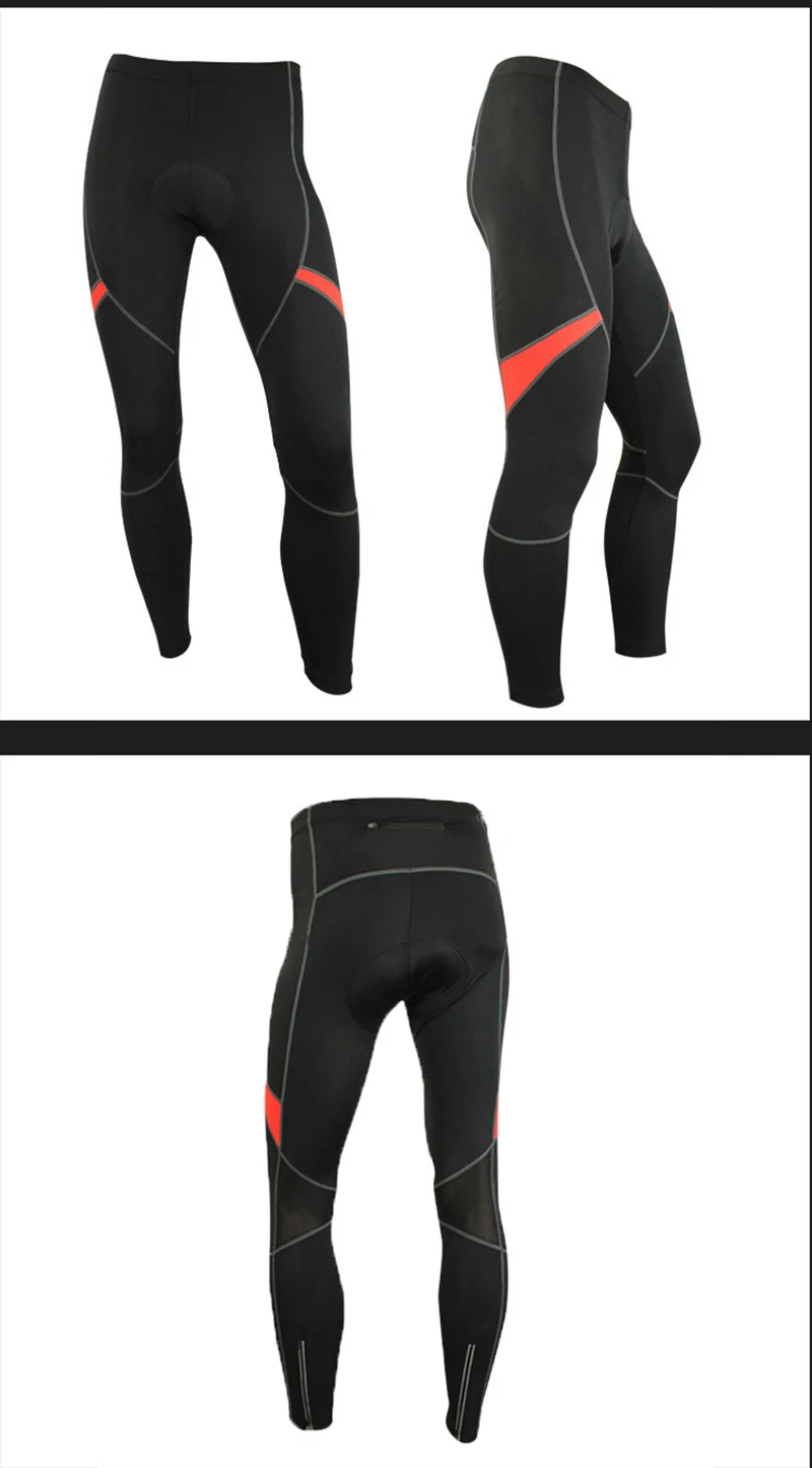 

Autumn Winter Men Warm and Cold Tight-Fitting High Elastic Silicone Cushion Cycling Jersey Nine-Point Pants Cycling Trousers Hot