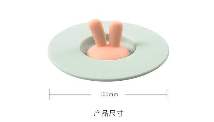 

Silicone Rabbit Ear Cup Cover Leakproof Coffee Mug Suction Lid Bunny Ear Cap Heat-resistant Water lid Reusable Tool