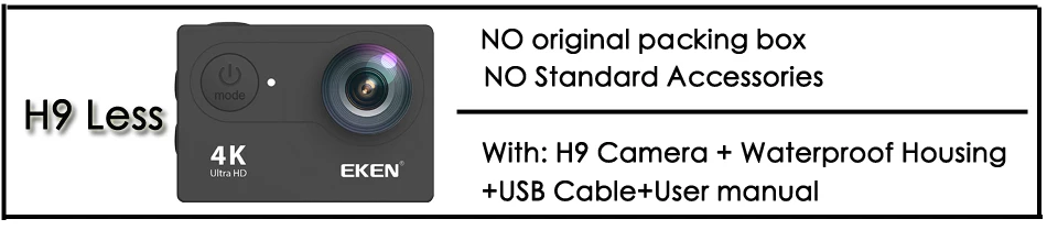 Оригинальная Экшн-камера eken H9/H9R Ultra HD 4 K/30fps, WiFi, 2,0 дюйма, 170D, водонепроницаемая, для подводной съемки, на шлем, Vedio go Sport pro Came