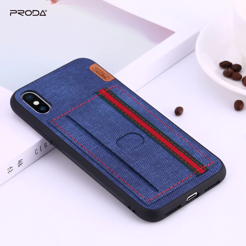 Защитный чехол для телефона PRODA высококачественный джинсовый дизайн iPhone x XS XR xsmax