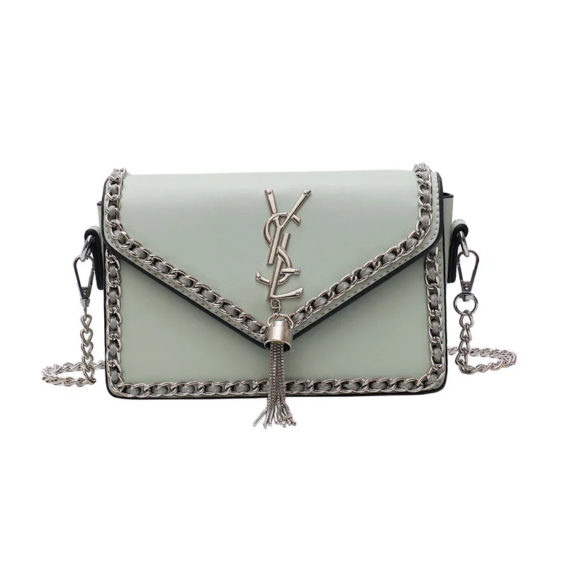 

Tassel square bag female new ins super fire tassel small square bag Korean version of the wild chain shoulder messenger bag