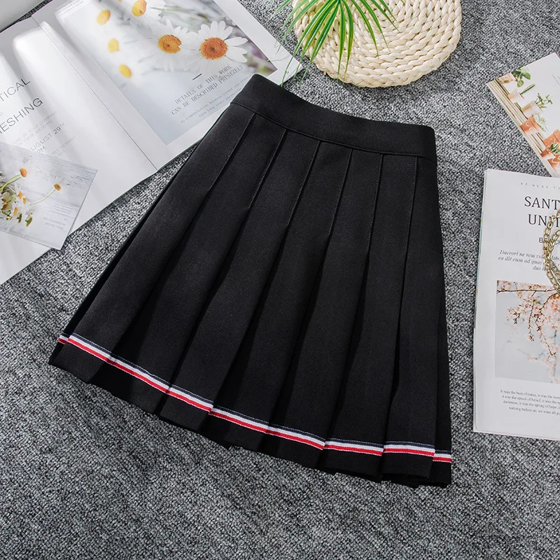 Женская плиссированная юбка в стиле Харадзюку розовая универсальная эластичная