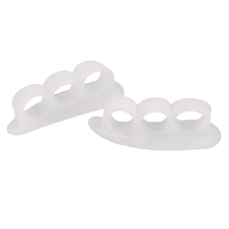 Мини гелевый разделитель для пальцев ног портативный с тремя отверстиями