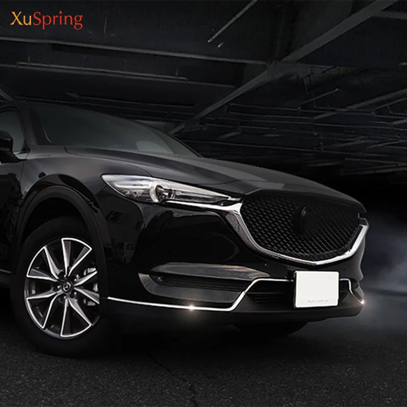 Для Mazda CX 5 CX5 8 2017 2018 2019 2020 автомобиль передний бампер молдинг гриль накладка