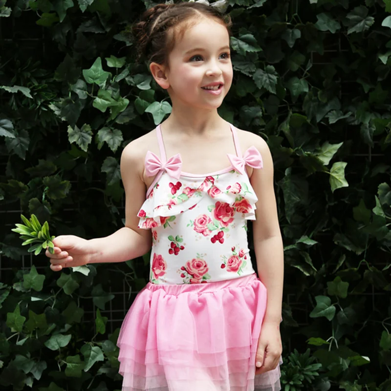 VIVOBINIYA/юбка-пачка для маленьких девочек; Комплект купальных костюмов для детей; Комплект из 3 предметов; Летние купальные костюмы для маленьких девочек; Бесплатная доставка