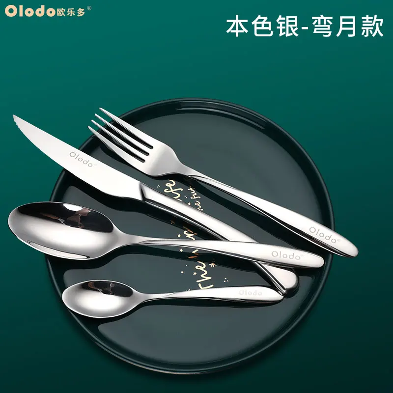

Silver Cutlery Set Stainless Steel Classic Kitchen Reusable Spoon Travel Utensil Set Couverts De Table Kitchenware BD50CJ