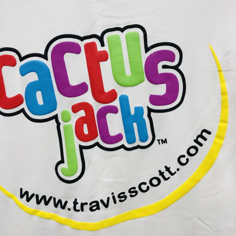 

Bear Digital Printing Travis Scott T-shirt Men Women Color Letter Printing On The Back Cactus Jack T shirts Tops Tee
