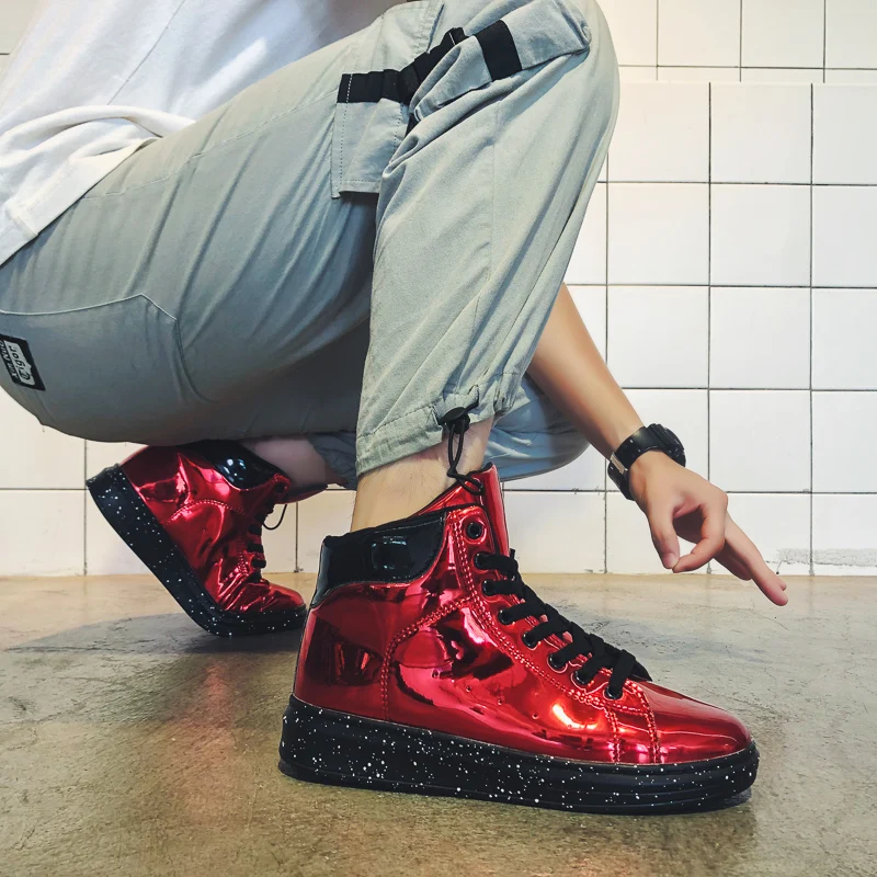 Мужские кожаные кроссовки BomKinta золотистые/Серебристые/черные повседневные