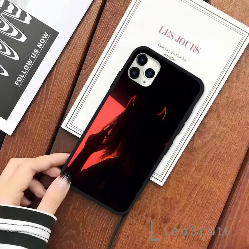 

Devil sexy fashion cartoon art Lovely Girl Phone Case for iPhone 11 12 pro XS MAX 8 7 6 6S Plus X 5S SE 2020 XR Soft silicone