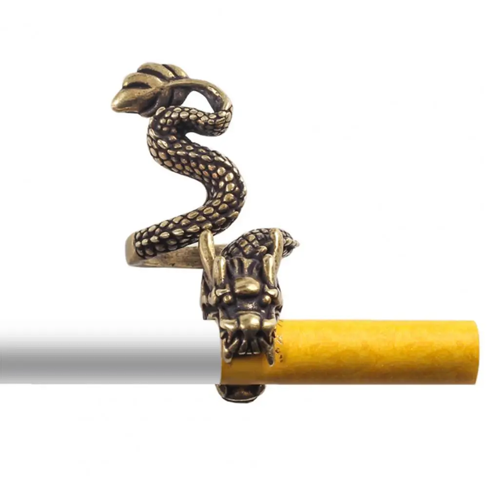 Кольцо для сигарет Универсальный Регулируемый Медный Ретро держатель в Форме