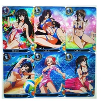 9pcsset high school dxd himejima akeno rias gremory swimsuit bikini sexy girls hobby collectibles game anime collection cards