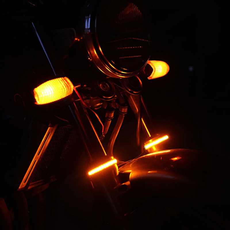 Универсальный светодиодный светильник указателя поворота мотоцикла вилка
