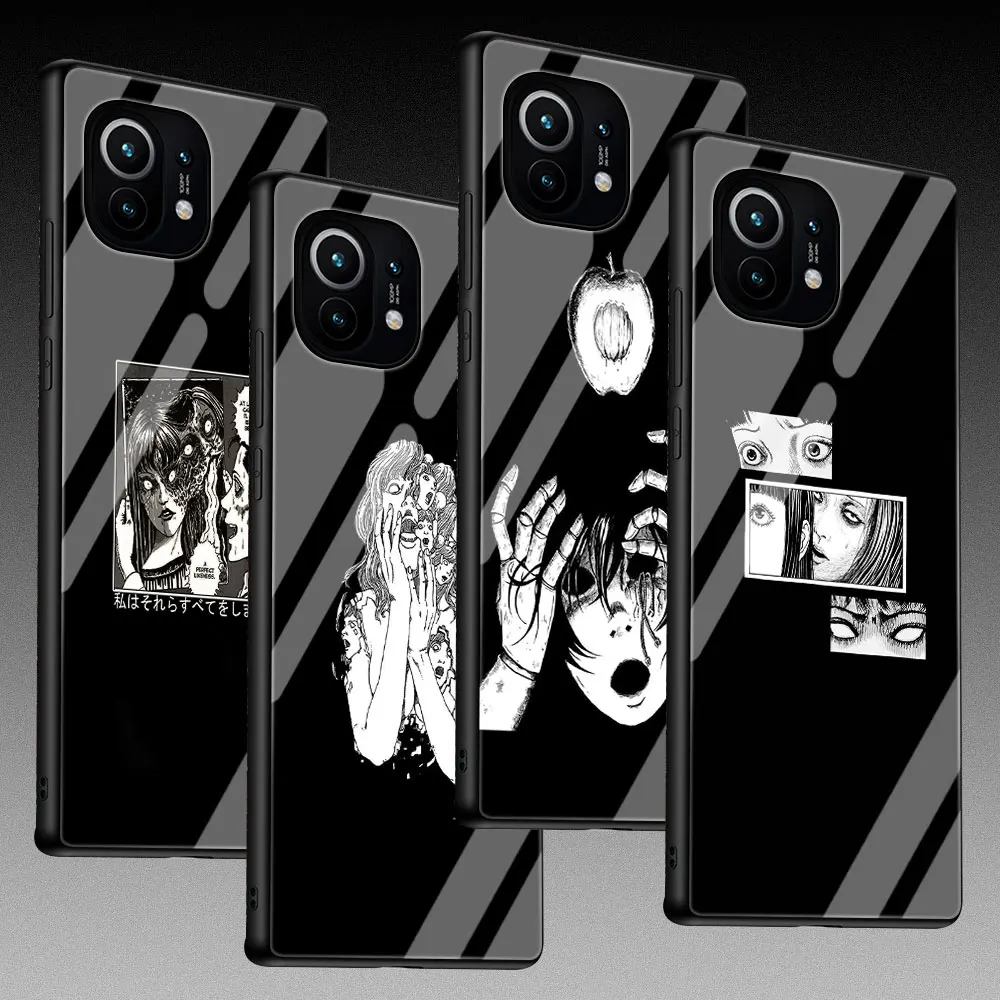 

Junji Ito Tees Horror Case for Mi 11 10T 9T Pro 10 Lite 5G 11 Ultra CC9 CC9E 11i Poco X3 NFC M2 F3 Tempered Glass Full Coque