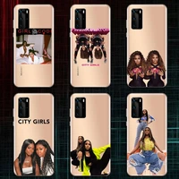 miami jt city girls phone case transparent for huawei honor a x v 9 8 10 20 i s max note pro mate lite