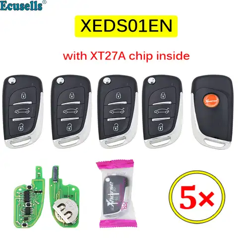 Супер пульт дистанционного управления 5 шт./лот Xhorse XEDS01EN VVDI с чипом XT27 XT27A66, работает с VVDI2 /VVDI MINI Key Tool/VVDI Key Tool Max