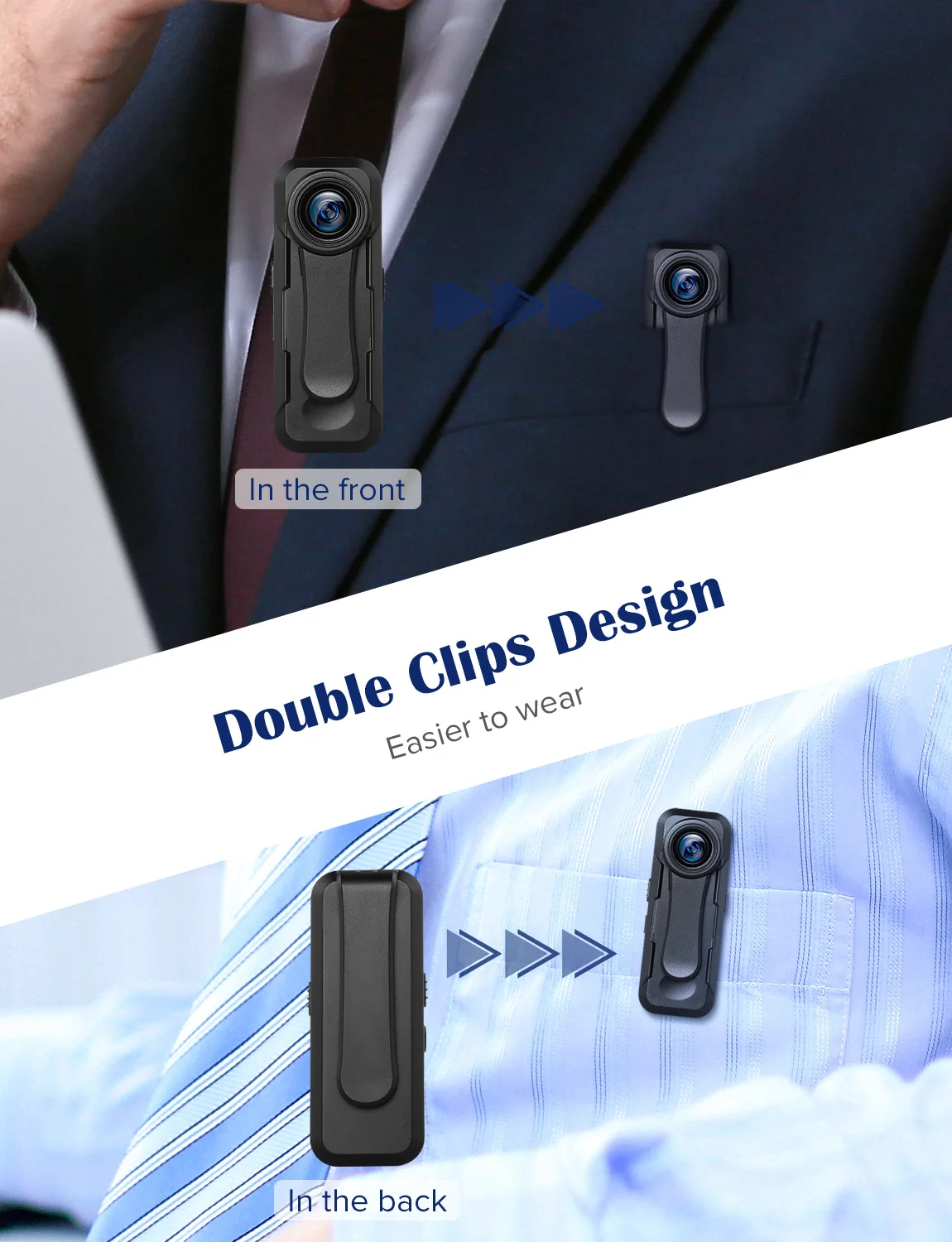 W1 Mini DV HD 1080P полицейский корпус потертая ручка камера циклическая запись микро