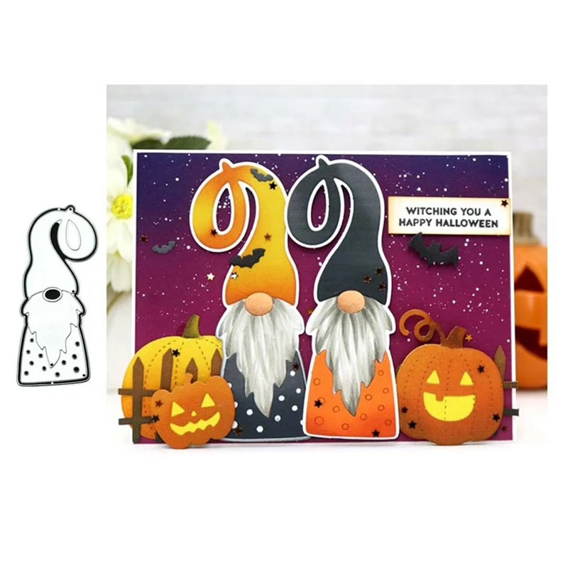 Новый дизайн металлические высечки в виде Санта Клауса гном деда мороза Декор