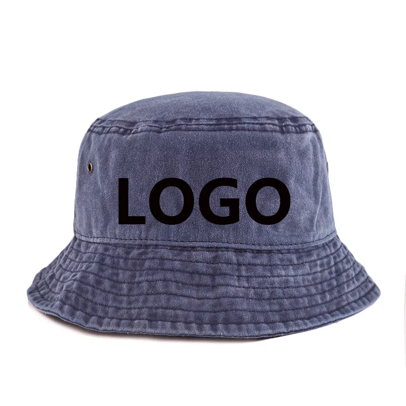 100% cotton Vintage Bucket hat Unisex Men Sport Fisherman hat With Custom Logo Personality DIY Panama Caps Gorro