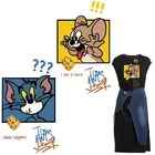 Термоклейкие наклейки на одежду с изображением мультяшного кота