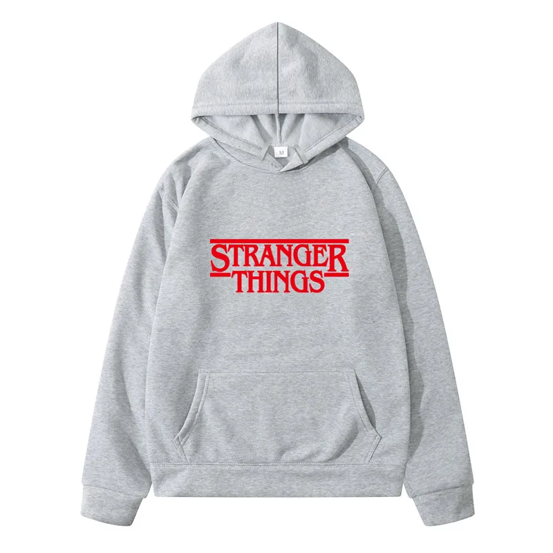 

2020 Winter Wool Pocket Cotton Trendy Faces New Season Stranger Things Hooded Men Women Hip Hop Hoodies Sweatshirts Long Sleeves