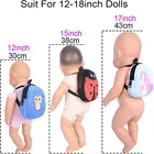 Рюкзак для кукол с милым рисунком единорога и котенка, подходит для кукол 12-18 дюймов и 43 см, Товары для новорожденных нашего поколения