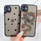 Чехол для iPhone 11, чехол для iPhone 12 13 11 Pro Max XR X XS Max 6 7 8 6S Plus 12 13 Mini SE 2020, жесткие Матовые чехлы с драконом