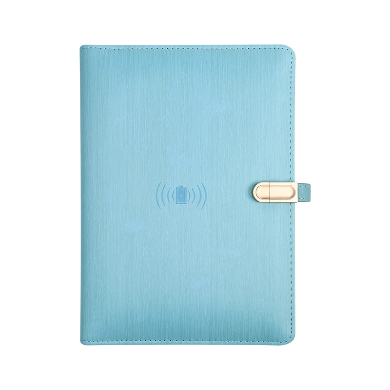 Business PU Leather 16GB Flash Drive USB Charging Notebook MP4 Note Book And Power Bank