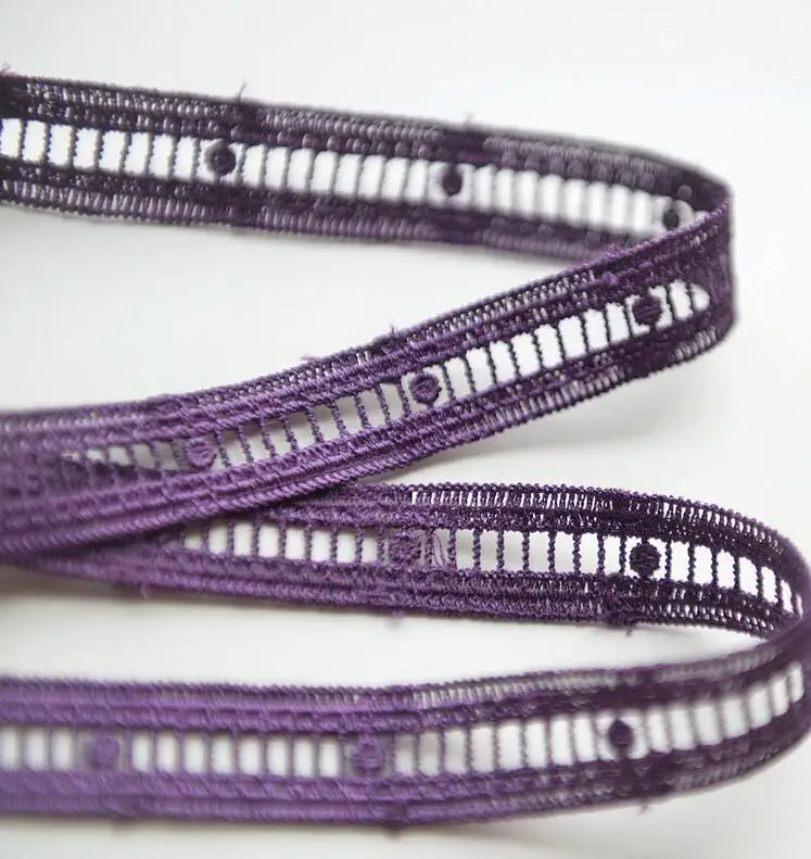 3 метра 1 5 см фиолетовый цвет DIY кружевная отделка ажурный дизайн Водорастворимая