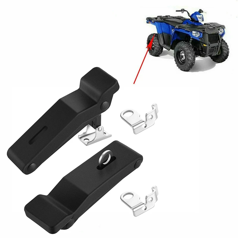 

2877447 Flexible Rubber Front Storage Rack Latch 4Inch for Polaris Sportsman 500 550 800 850 1000 (2 Pack)