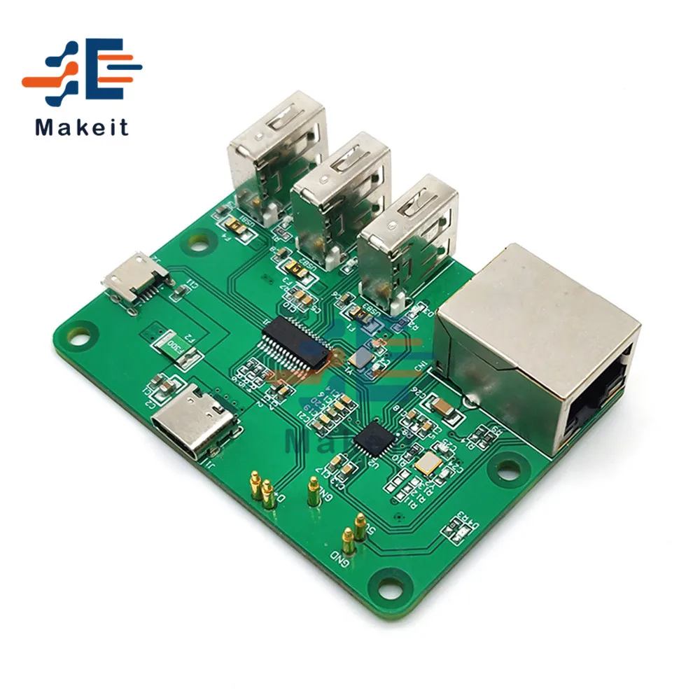 Плата расширения для сетевого концентратора Raspberry Pi Zero модуль с USB на Ethernet-порт
