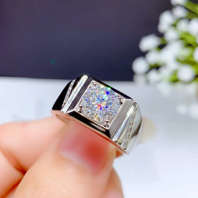 

MFY Fashion Opening Men's Ring Colorful Crystal Zircon Copper Rings For Men On Wedding Party Anniversary Jewelry BAOSHINA