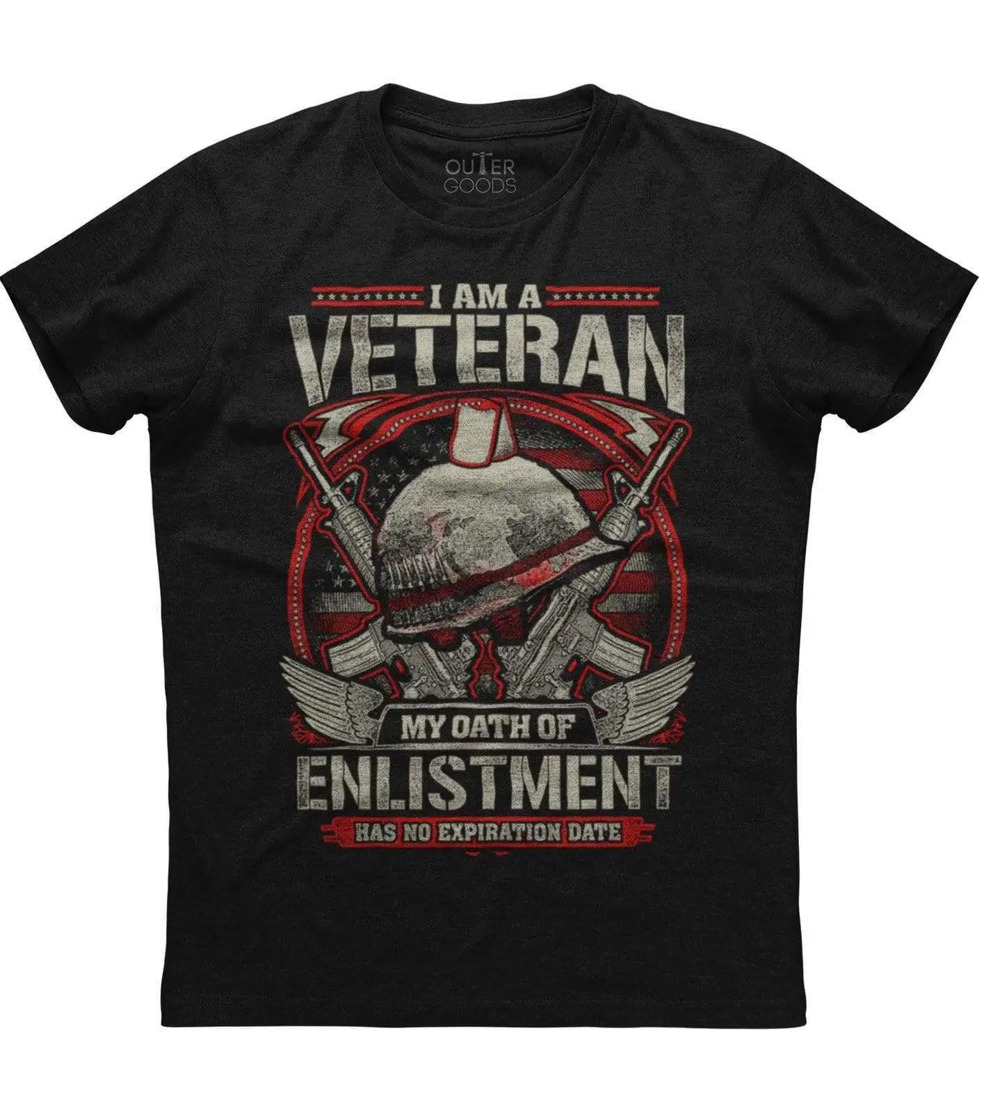 

I Am A Veteran My Oath of Enlistment Has No Expiration Date T-Shirt. Summer Cotton O-Neck Short Sleeve Mens T Shirt New S-3XL